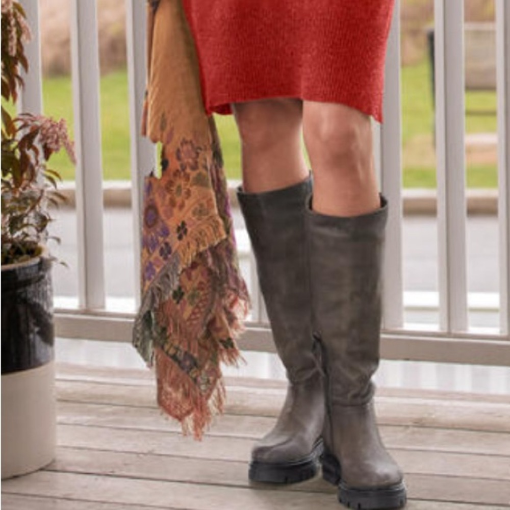 Miz Mooz “Brookie” dark gray leather boots. New in box!